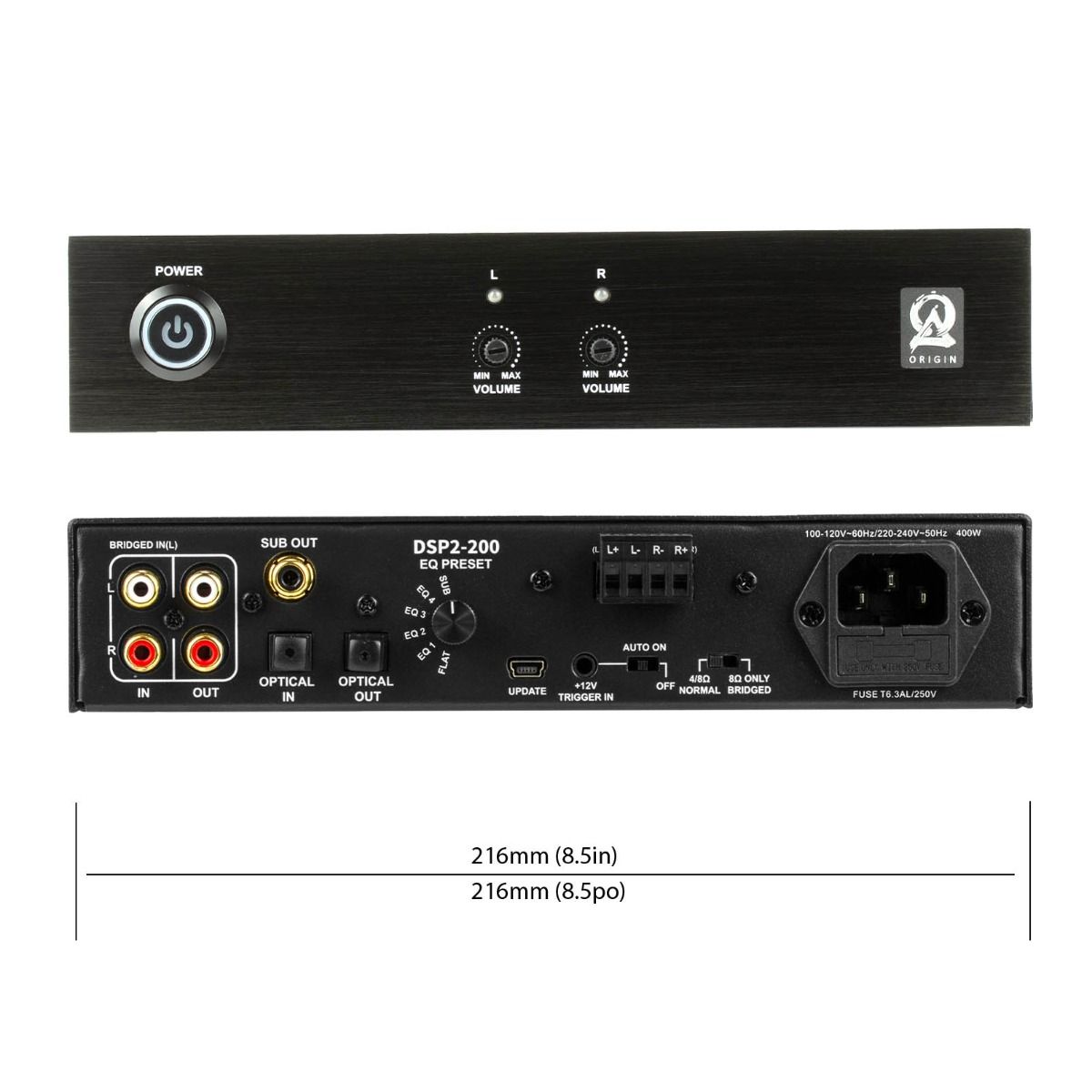 Acoustic Landscape Kit 6x5.25in Satellite 10in sub & DSP Amp