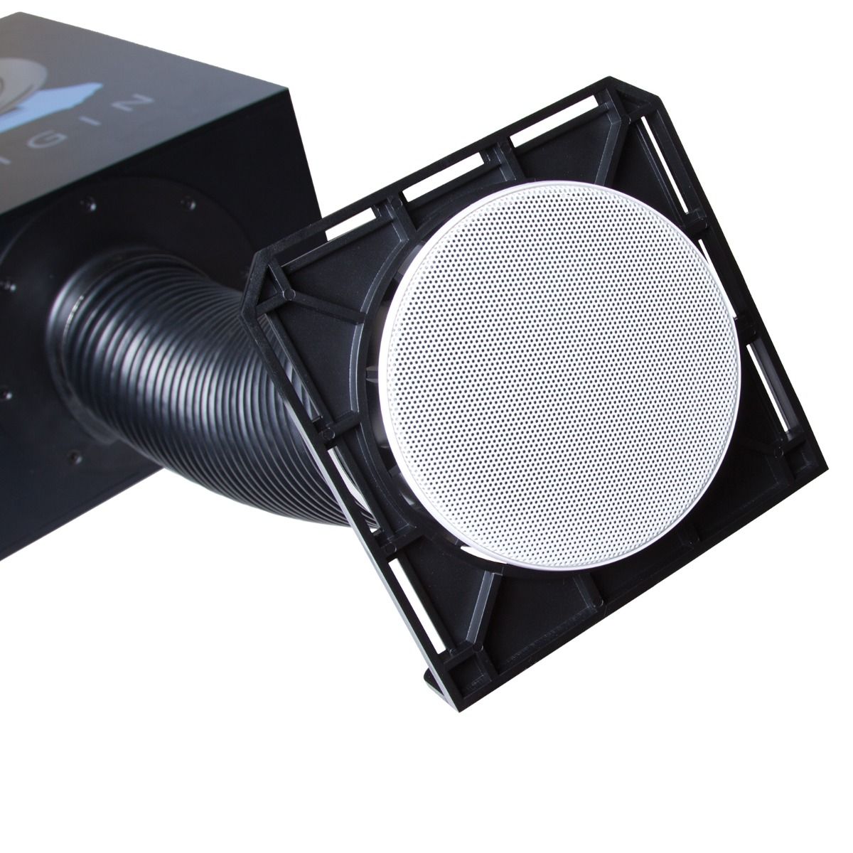 In Ceiling Dual 6in box/ 5in tube Sub, w- baffle bezel & gri