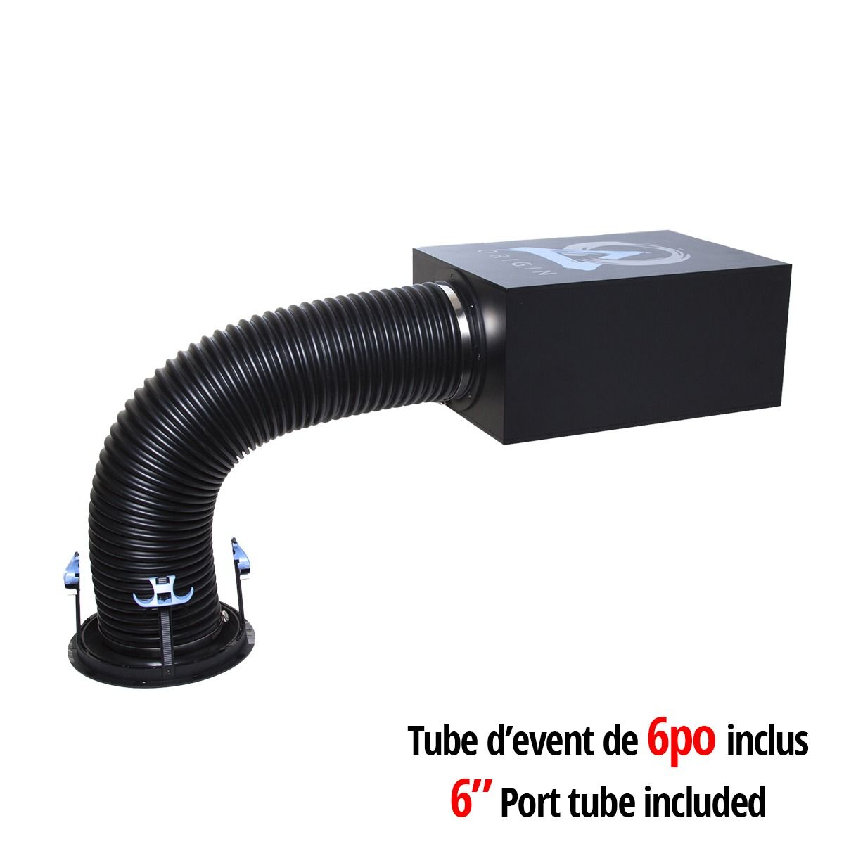 In Ceiling Dual 6in box/ 6in tube Sub, w- baffle bezel & gri