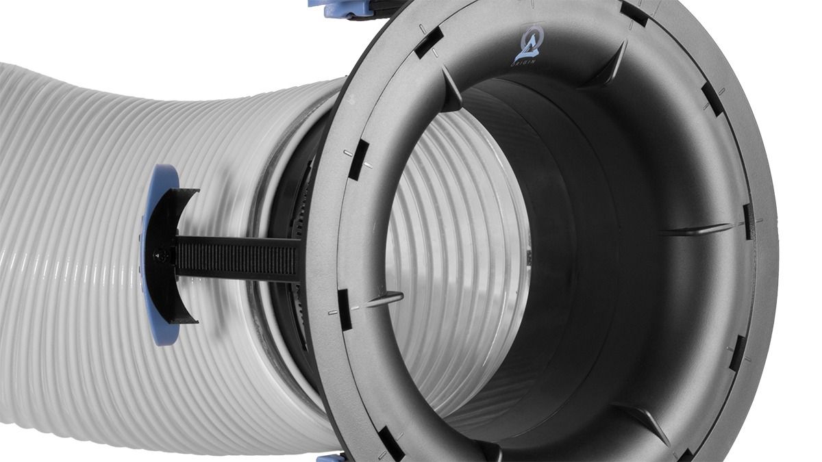 In Ceiling Dual 8in box/ 8in tube Sub, w- baffle bezel & gri