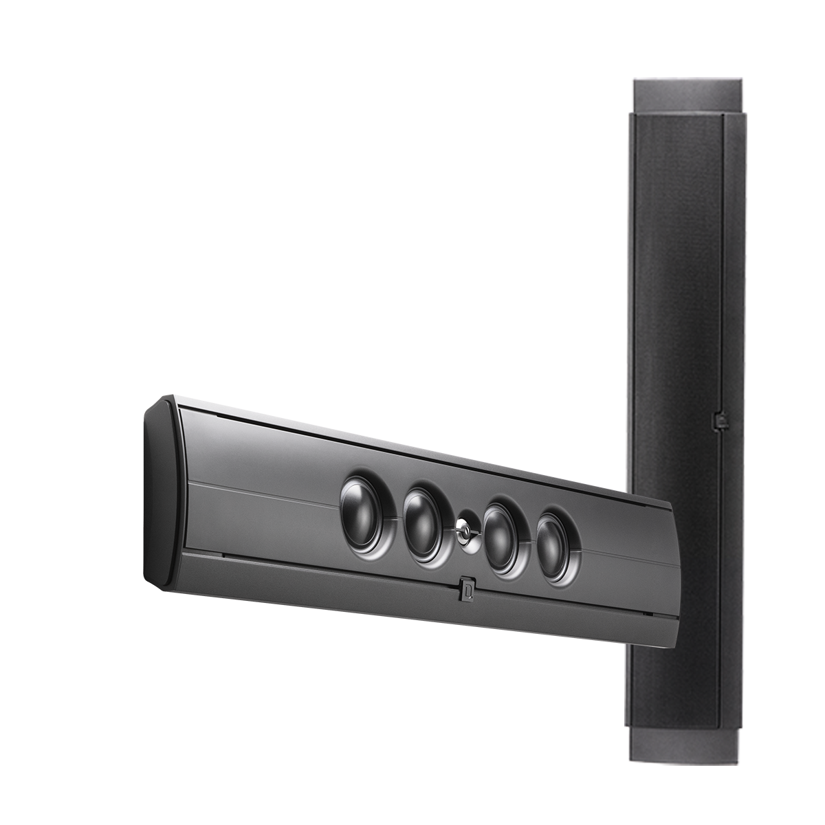 Ultra-slim, adjustable on-wall LCR speaker for 65in TVs