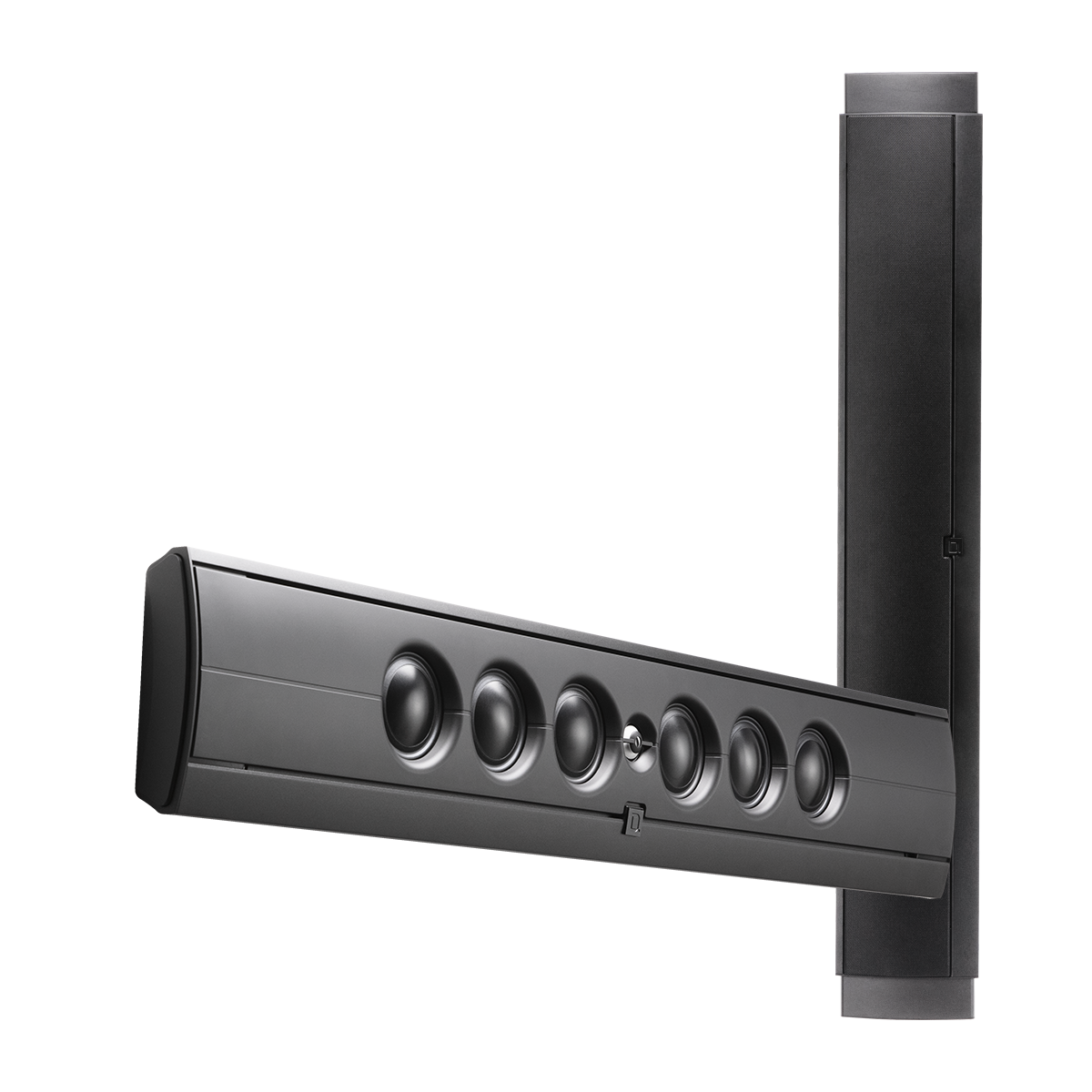 Ultra-slim, adjustable on-wall LCR speaker for 75in TVs