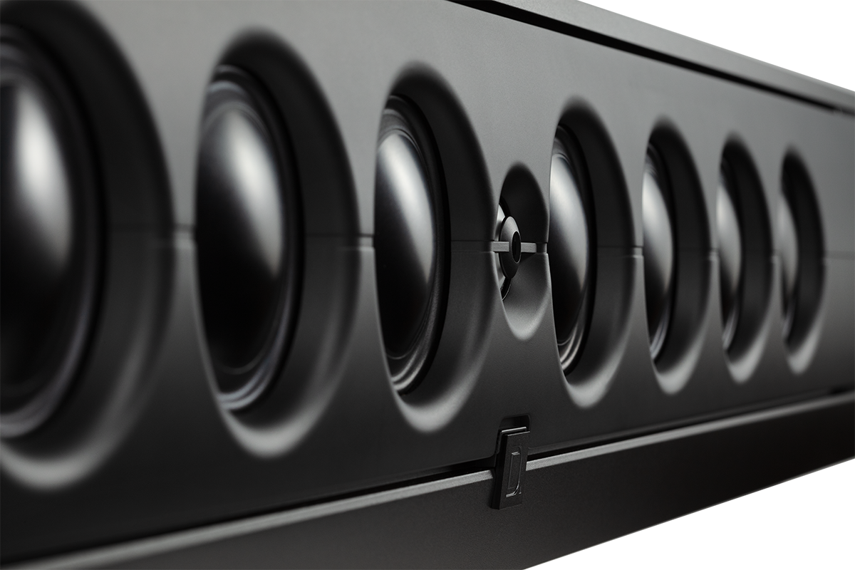 On-wall, adjustable width, 3ch passive soundbar for 65in TVs