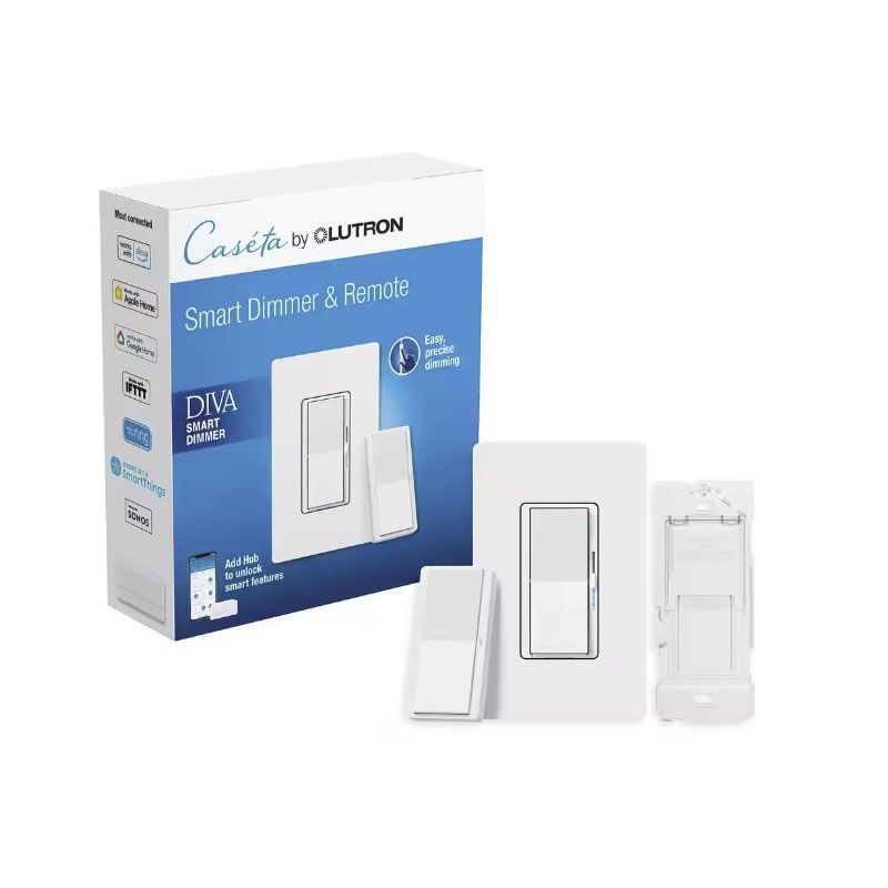 DIVA SMART DIMMER KIT W- PICO PADDLE REMOTE & MOUNT -GL WHT