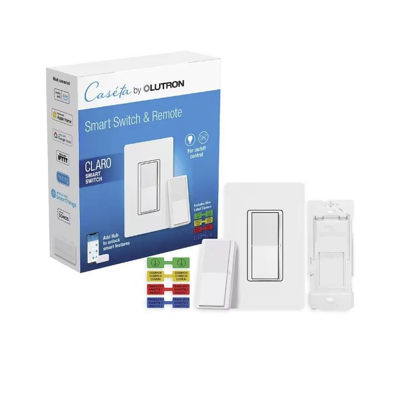 DIVA SMART SWITCH KIT W- PICO PADDLE REMOTE & MOUNT -GL WHT