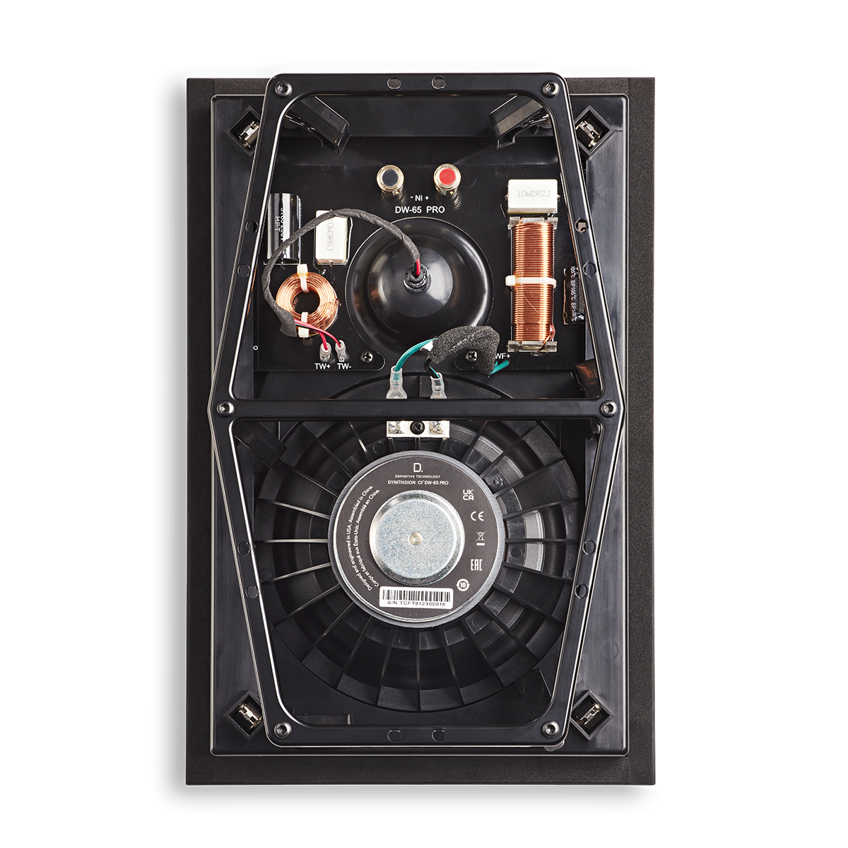 6.5in In-Wall Speaker -2pc Toolless Installation (IP55 Rated