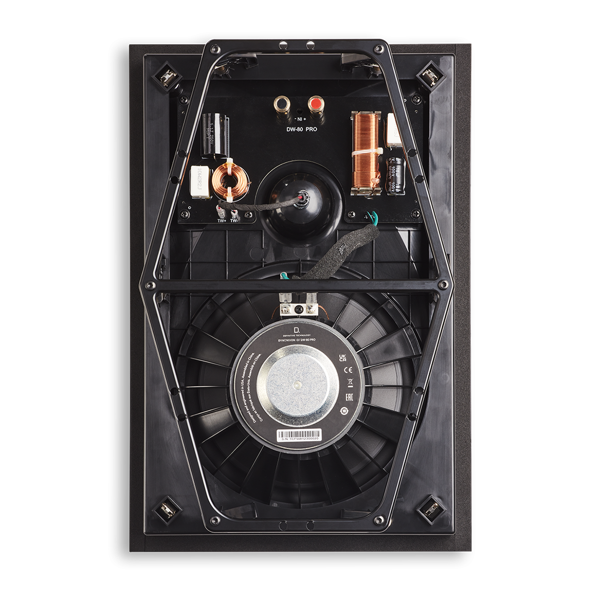 8in In-Wall Speaker -2pc Toolless Installation (IP55 Rated)