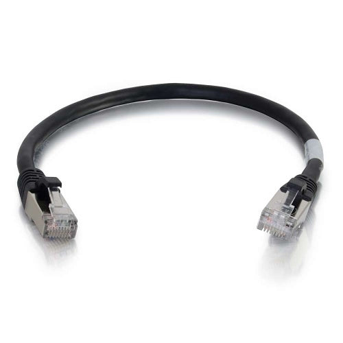 C2G CG-00975 CAT6A Snagless Shielded (STP) Ethernet Network Patch Cable, 0.5\' (0.15m), Black