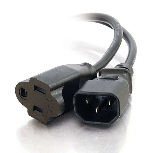 C2G CG29935 AWG Monitor Power Adapter Cord, 2' (.6m), Black