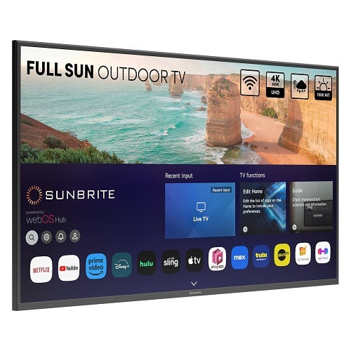 SunBrite SB-FS-75-BL 75\\" Solis 4K Full-Sun Outdoor Smart TV