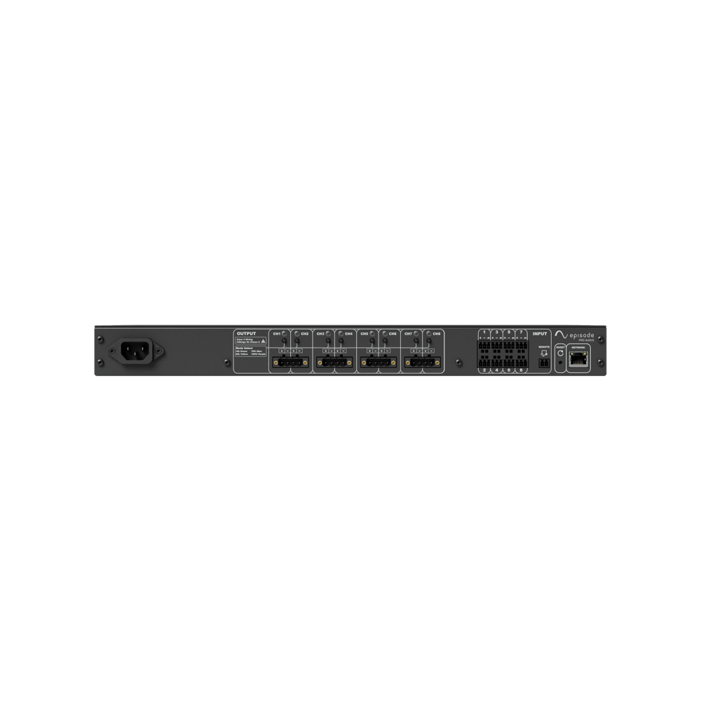 Episode® Business Music Solution 8 x 80 70V 100V 8ohm 4ohm Amplifier