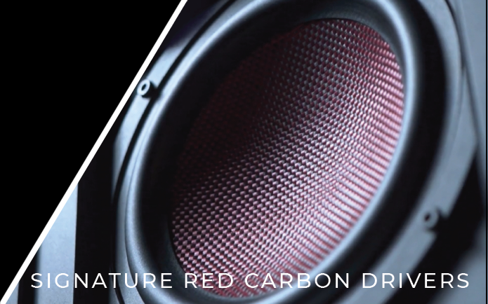 Premium In-Wall 3-Way Speaker, 4x 6.5in Carbon Fiber Woofers