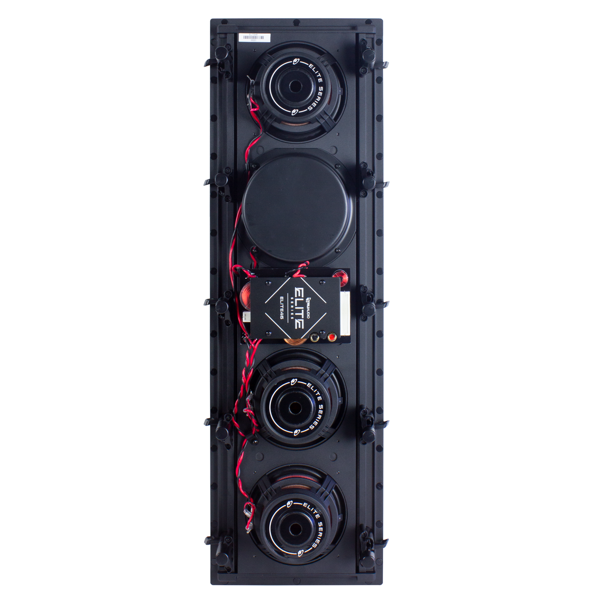 Premium In-Wall 3-Way Speaker, 4x 6.5in Carbon Fiber Woofers