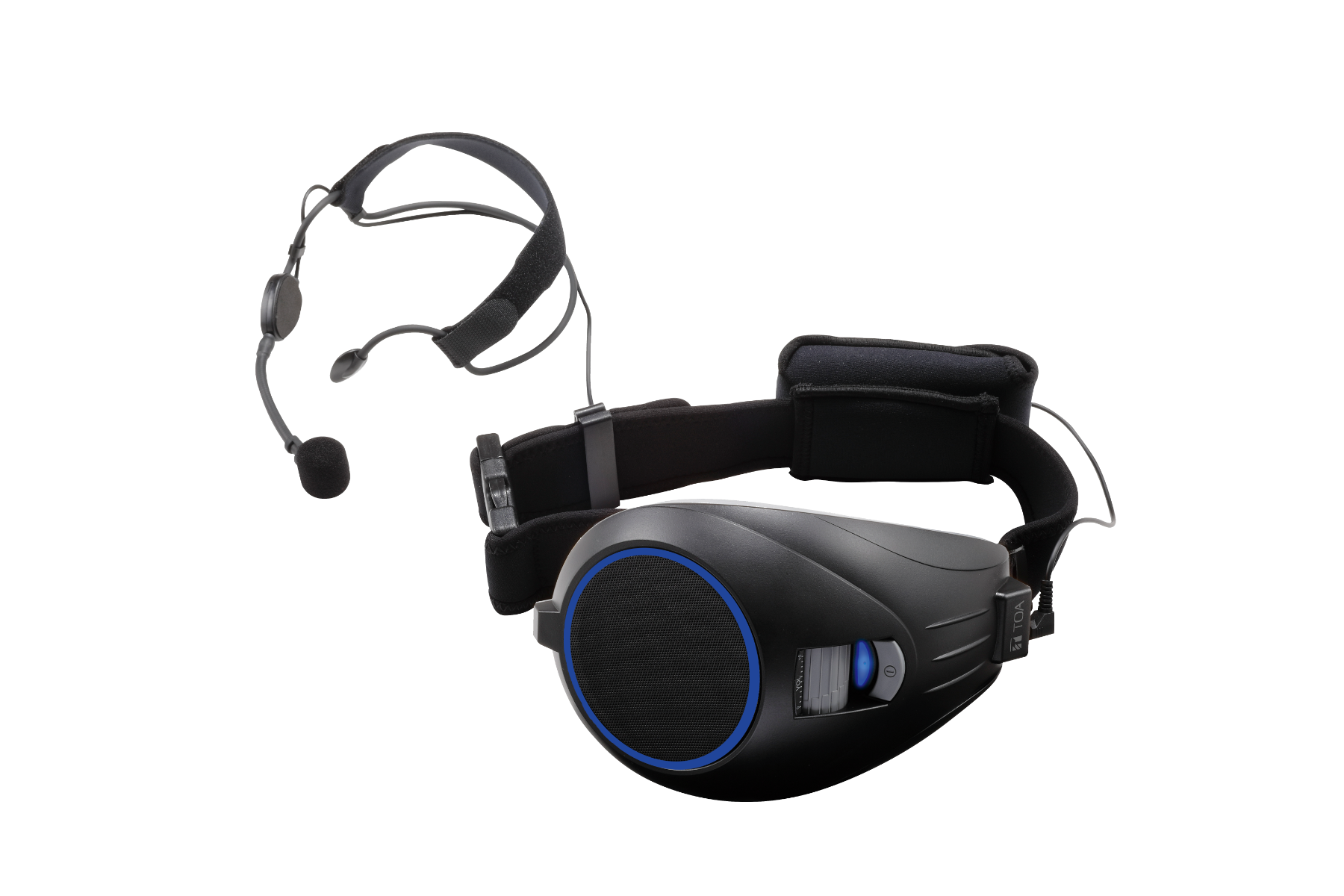 Lightweight hands-free portable public address system w-Blue