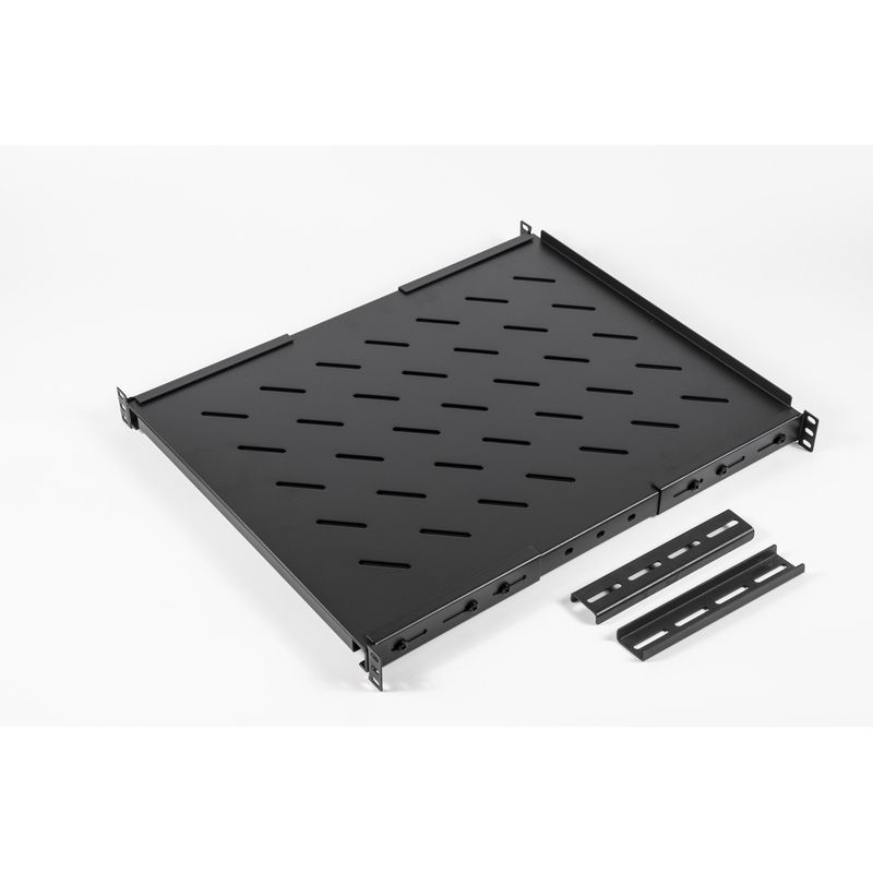 1U Vented 4 Post Adjustable Rack Shelf - 22in - 40in