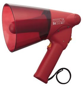 Splash-proof hand grip type megaphoneWith siren - red 6W