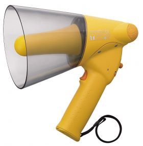 Splash-proof hand grip type megaphoneWithWhistle - yellow 6W
