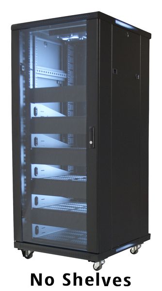 27U FLOOR CAB - EMPTY  w-2 FANS