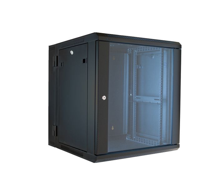 12U HINGED WALL CABINET - EMPTY - NO FANS