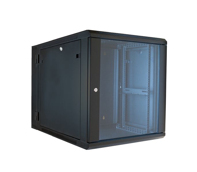 12U HINGED WALL CABINET - 750mm DEEP - EMPTY - NO FANS