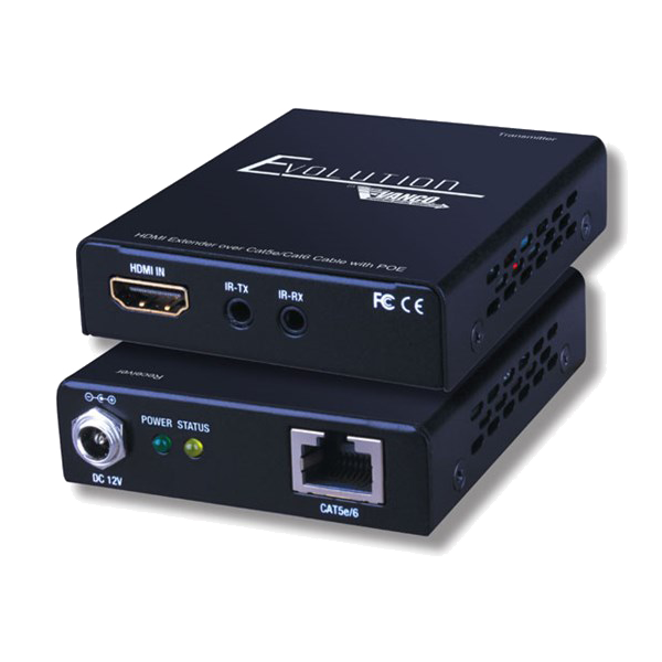 Ultra Slim HDMI over Single CAT5e-CAT6 Extender with PoE 165