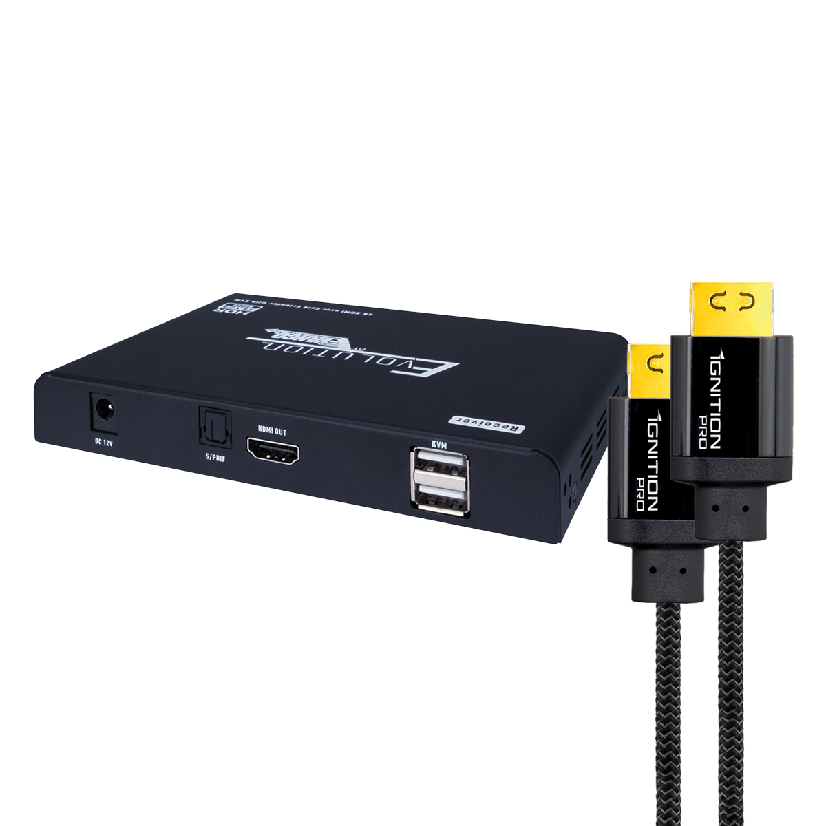 HDMI KVM Extender 4K w-USB 2.0 230ft-70m PoE