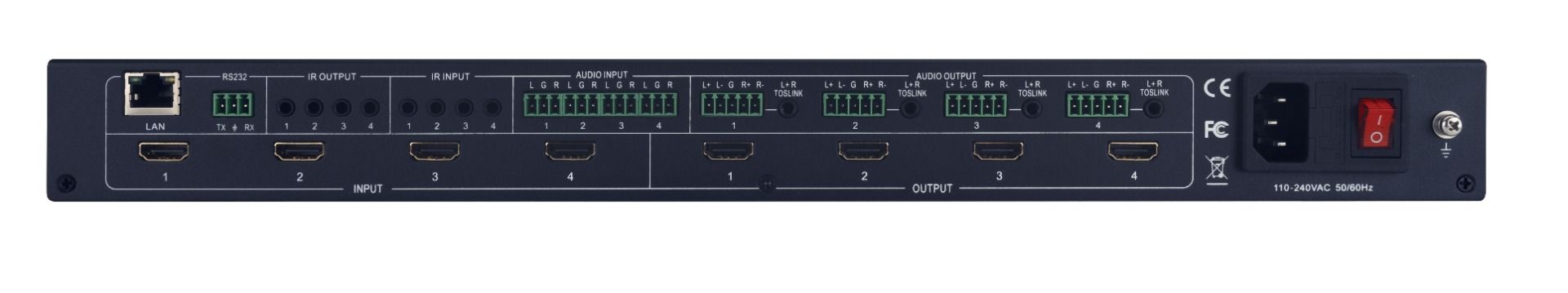 HDMI 4x4 Matrix Video Wall Processor 4K