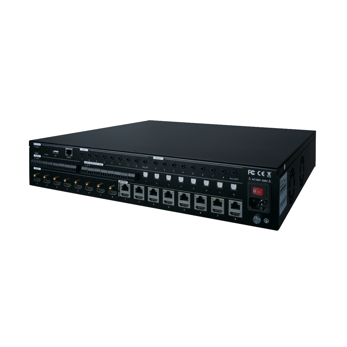 8×8 4K HDBaseT Matrix with ARC, IR, IP and RS-232
