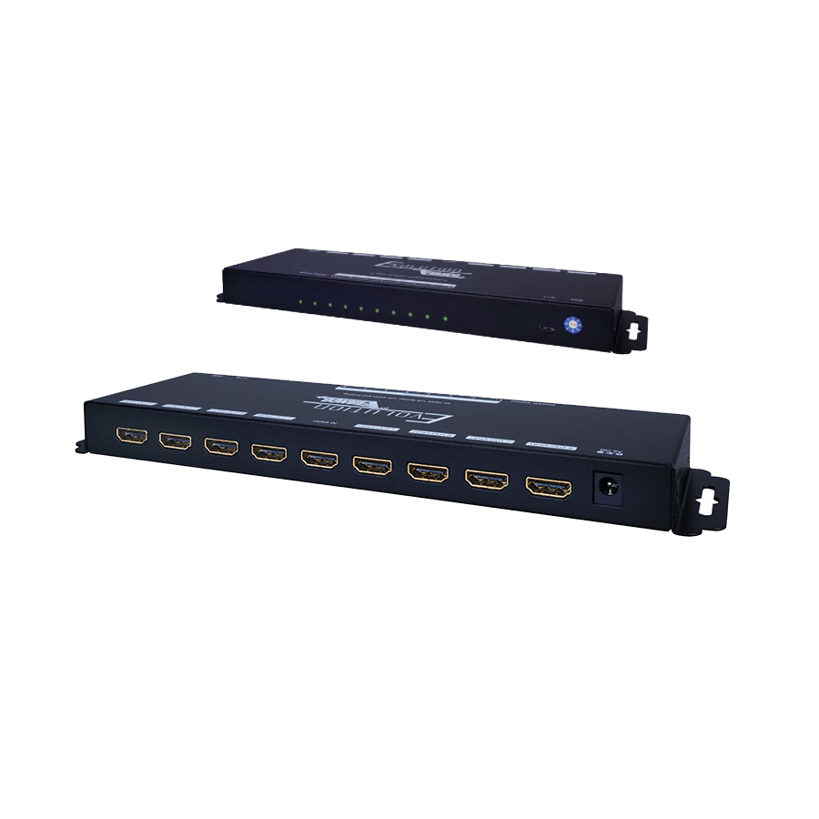 HDMI 1x8 4K Splitter 4K-60Hz HDR HDCP2.2 w-Scaling