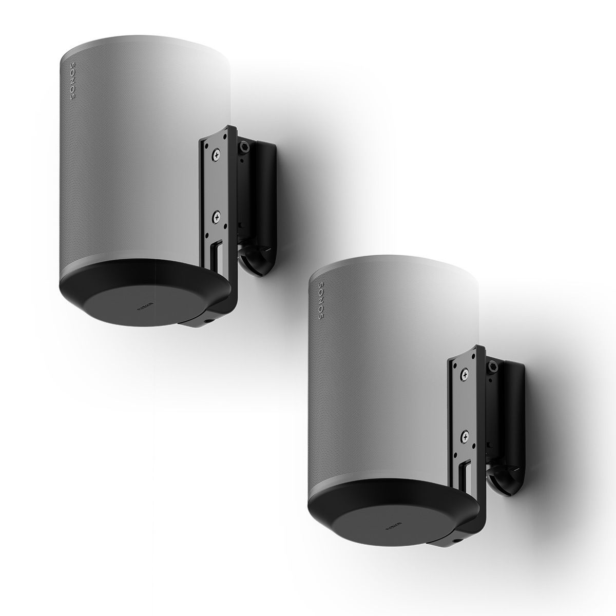 Wall Mount for Sonos ERA100  inc. corner adapter, Pair-Black