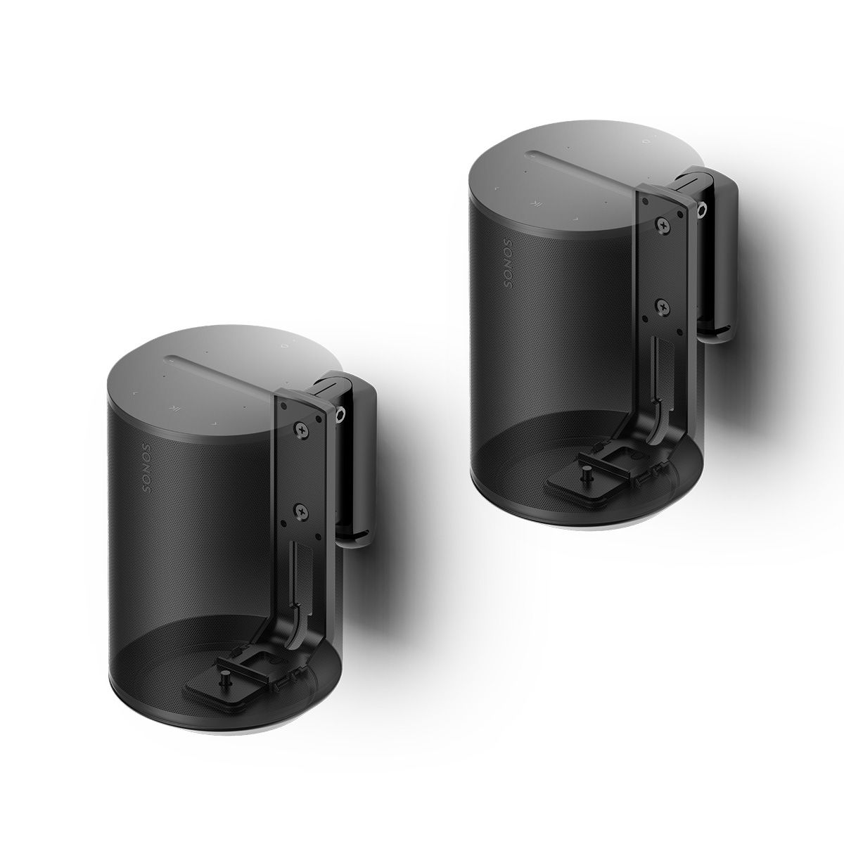 Wall Mount for Sonos ERA100  inc. corner adapter, Pair-Black