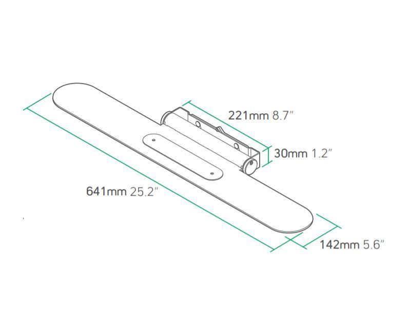 Adj. wall mount for Sonos Beam Black