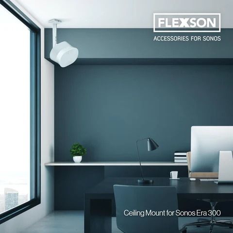Adjustable Ceiling Mount for Single White Sonos ERA300