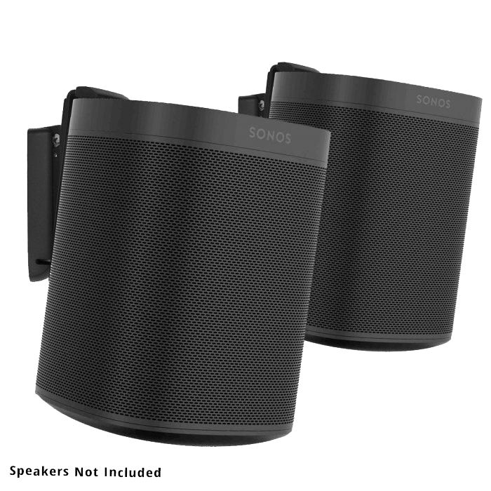 Sonos One wall mount with installation hardware Black Pair