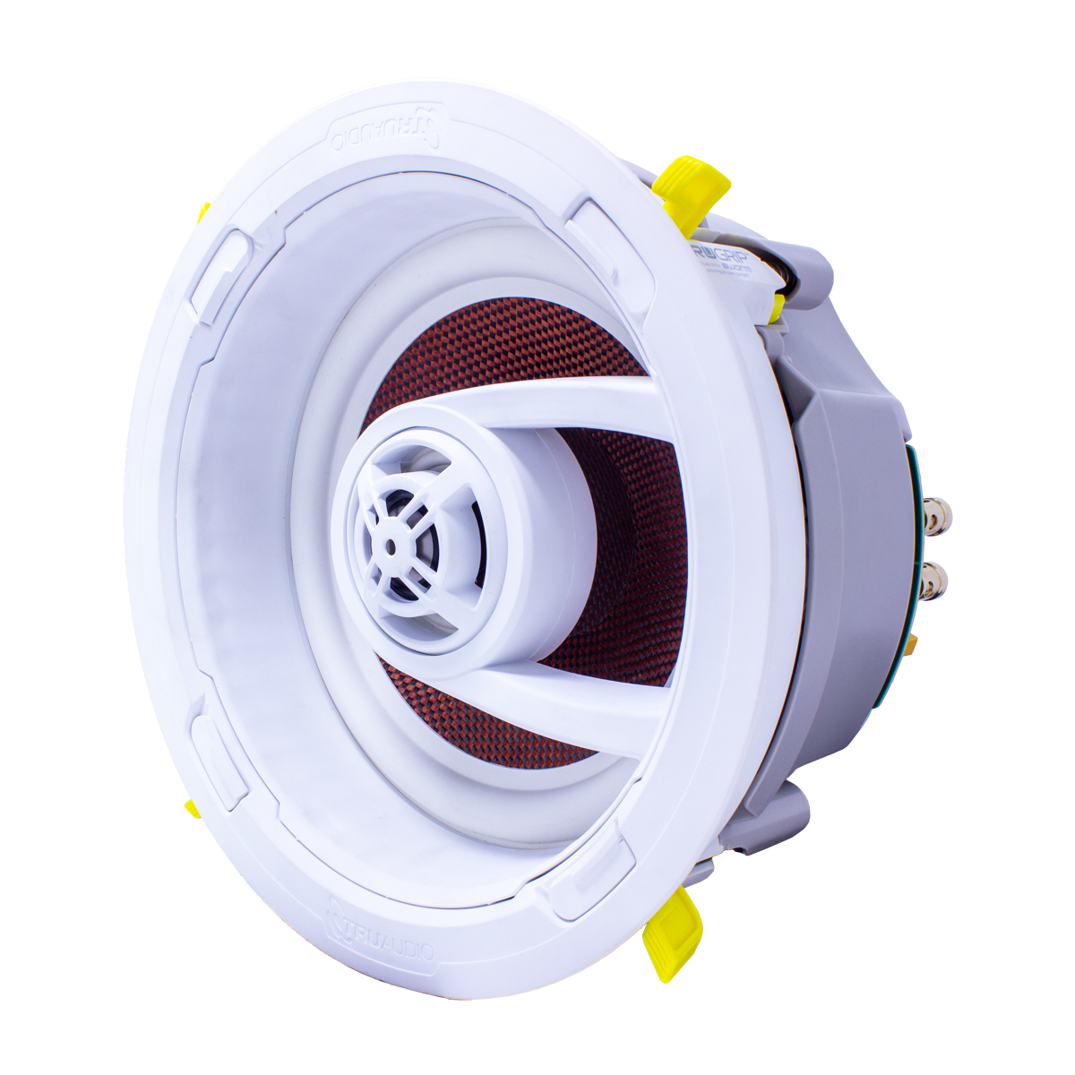 9in In-Ceiling Speaker w-8in Cutout TruGrip Tool-less Carbon
