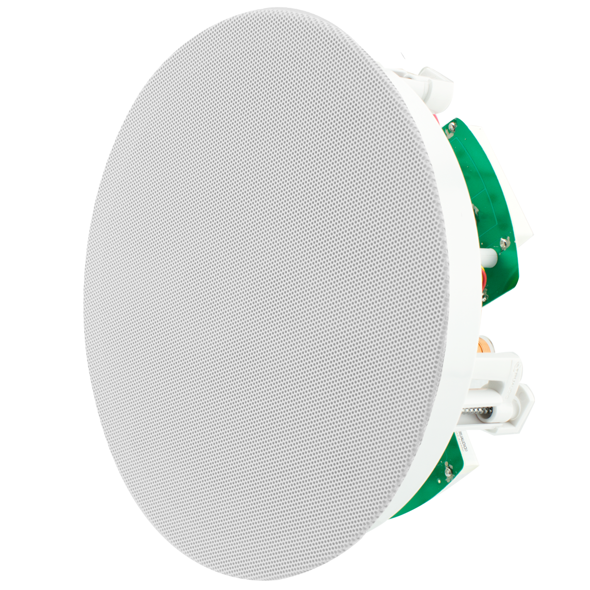 6.5 in In-Ceiling Speaker with Dual Tweeters, White Glass
