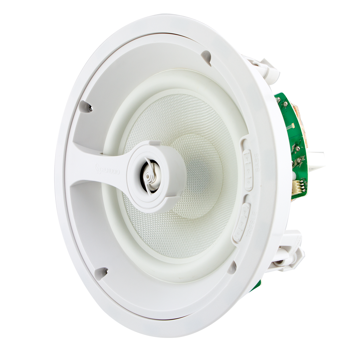 8 in In-Ceiling Speaker, White Glass Fiber Woofer