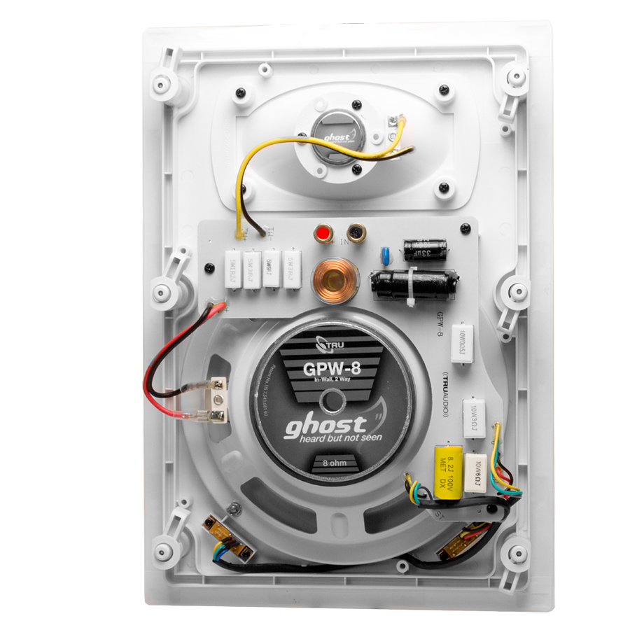 8in In-Wall Speaker White Poly Woofer