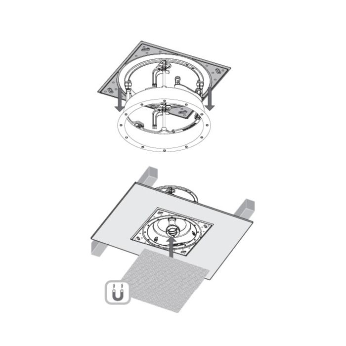 Square Grill Conversion Kit for CCM 6in series (Each)