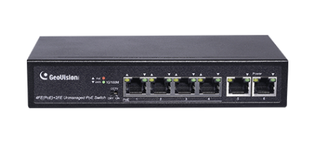 4+2 Port PoE Long Distance Switch 10-100 Mbps unmanaged