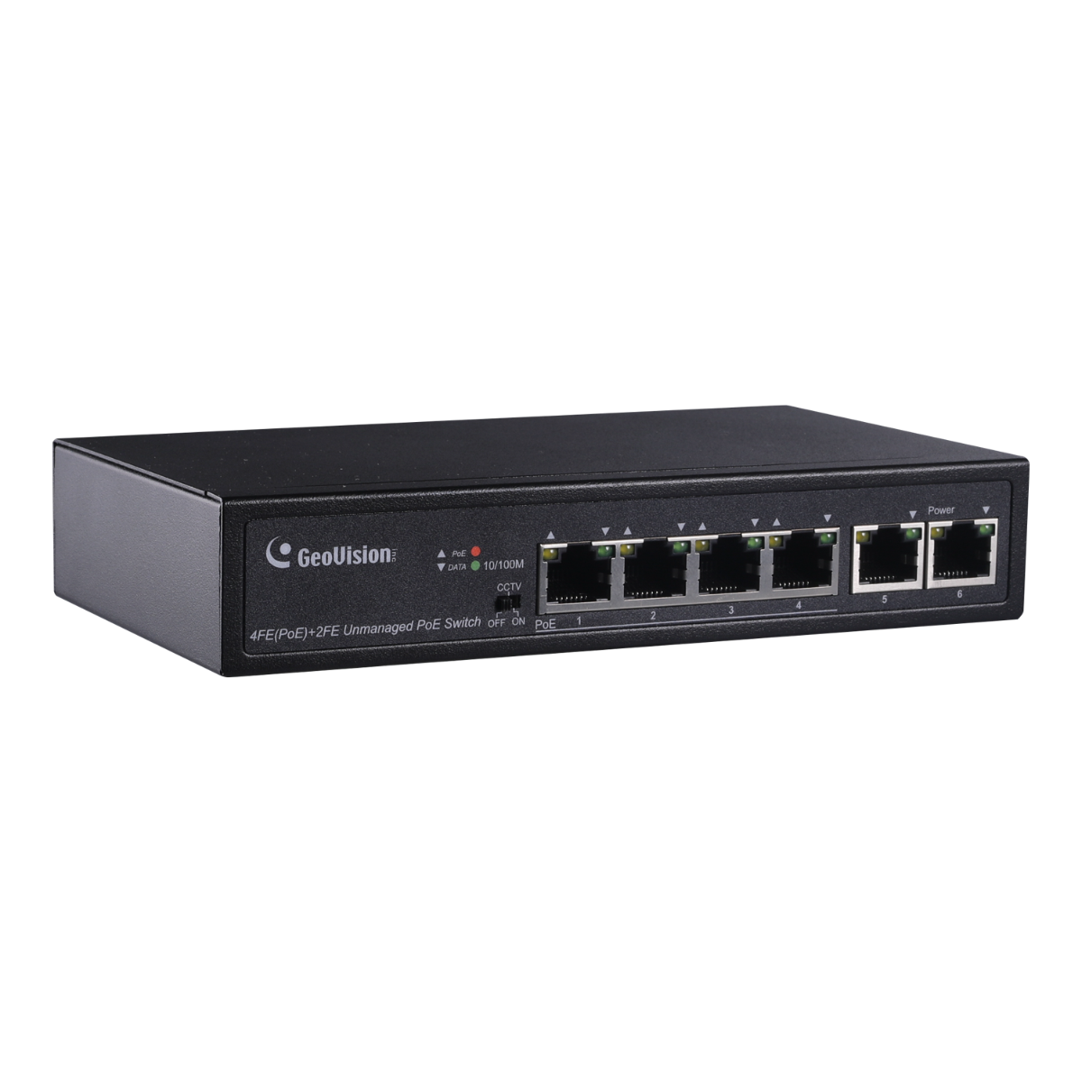 4+2 Port PoE Long Distance Switch 10-100 Mbps unmanaged