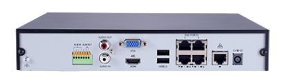 4CH 4K PoE Standalone NVR - H.265-H.264  *NoHD*
