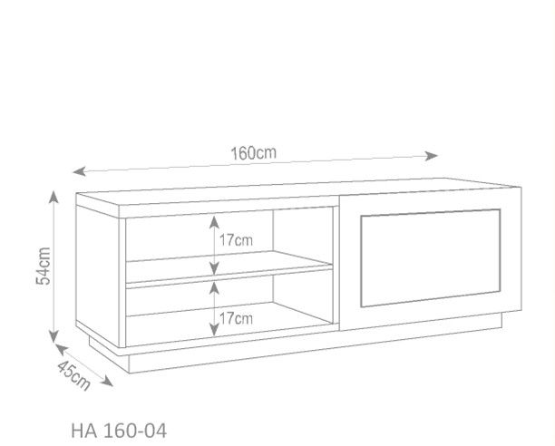 Meuble AV HARMONY - w-Shelves in Zebrano