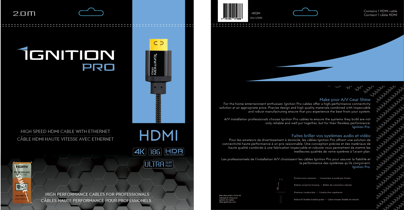 Ignition Pro HDMI 18Gbps 34 AWG 2M