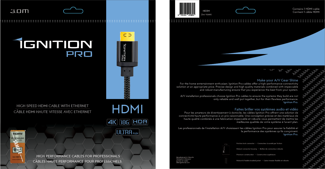 Ignition Pro HDMI 18Gbps 30 AWG 3M