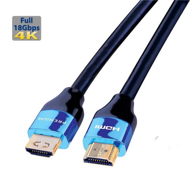 HDMI PREMIUM CERTIFIED CABLE 4K 18Gbps HDR 28AWG- 12 FT