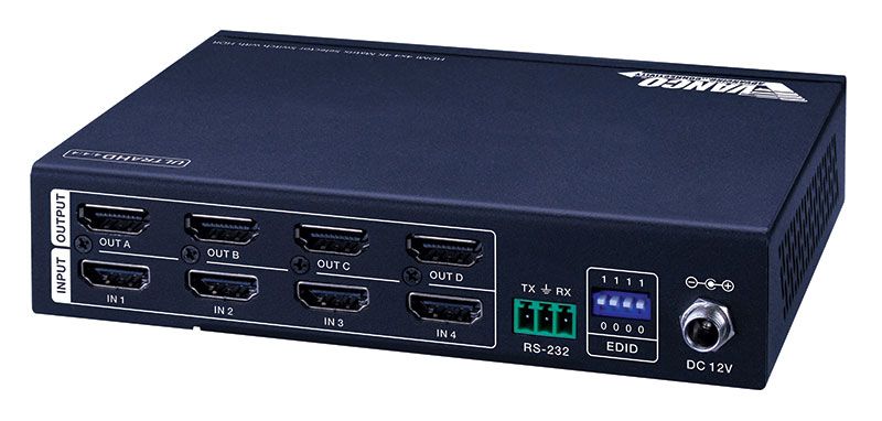 HDMI 4x4 4K Matrix Selector Switch with HDR