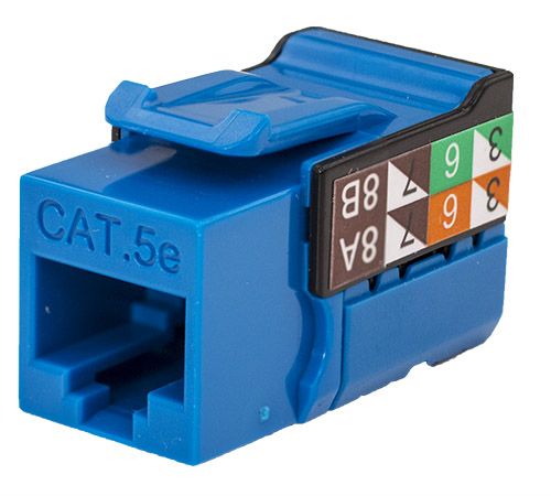 Rapid Punch CAT5E Keystone Jack Blue