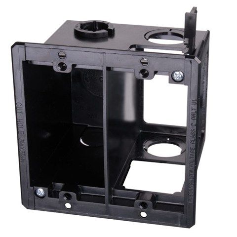Power and Low Voltage Combo Box- Dual Gang