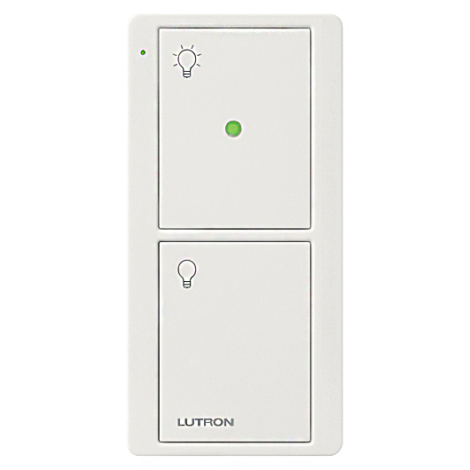 PICO REMOTE 2 BUTTON W-NIGHTLIGHT LIGHT ICONS - GLOSS WHITE